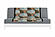Japanese Printed Futon Cover - Geometric (Gray & Black)