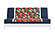 Japanese Printed Futon Cover - Storks Navy (Navy & White)