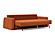 Cone Sleek Sofa Bed (Queen Size) Esina Rust Orange by Innovation Living