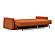 Cone Sleek Sofa Bed (Queen Size) Esina Rust Orange by Innovation Living