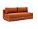 Osvald Sleek Sofa Bed (Queen Size) Esina Rust Orange by Innovation Living