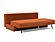Osvald Sleek Sofa Bed (Queen Size) Esina Rust Orange by Innovation Living