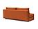Osvald Sleek Sofa Bed (Queen Size) Esina Rust Orange by Innovation Living