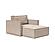 Newilla Slim Lounger Chair Adario Taupe by Innovation Living