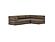 CozyPad Sleeper Sofa L-Shape with Arms Esina Cedar Brown by Innovation Living