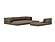 CozyPad Sleeper Sofa L-Shape with Arms Esina Cedar Brown by Innovation Living