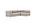 CozyPad Sleeper Sofa L-Shape with Arms Corduroy Beige by Innovation Living