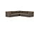 CozyPad Sleeper Sofa Corner with Arms Esina Cedar Brown by Innovation Living