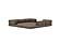 CozyPad Sleeper Sofa Corner with Arms Esina Cedar Brown by Innovation Living