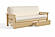 Futon Frame - Front-Closing Eco-Friendly Hardwood - Aries Gray by Comfort Pure