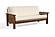 Futon Frame - Front-Closing Eco-Friendly Hardwood - Aries Walnut by Comfort Pure