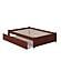 Concord Full Platform Bed w/Footboard & Full Trundle by Atlantic