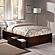 Concord Queen Platform Bed w/Footboard & Set of 2 Storage Drawers by Atlantic