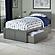 Orlando Twin XL Platform Bed w/Footboard & Set of 2 Storage Drawers by Atlantic