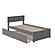 Orlando Twin Platform Bed w/Footboard & Twin Trundle by Atlantic