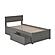 Orlando Twin Platform Bed w/Footboard & Set of 2 Storage Drawers by Atlantic