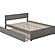 Orlando Queen Platform Bed w/Footboard & Twin XL Trundle by Atlantic