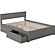 Orlando Queen Platform Bed w/Footboard & Set of 2 Storage Drawers by Atlantic