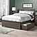 Nantucket Full Platform Bed w/Matching Footboard & Set of 2 Storage Drawers by Atlantic