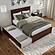 Nantucket Queen Platform Bed w/Matching Footboard & Twin XL Trundle by Atlantic