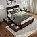 Nantucket Queen Platform Bed w/Matching Footboard & Set of 2 Storage Drawers by Atlantic