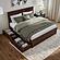 Nantucket King Platform Bed w/Matching Footboard & Set of 2 Storage Drawers by Atlantic