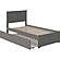 Madison Twin Platform Bed w/Footboard & Twin Trundle by Atlantic
