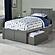 Madison Twin Platform Bed w/Footboard & Set of 2 Storage Drawers by Atlantic