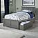 Madison Twin Platform Bed w/Matching Footboard & Set of 2 Storage Drawers by Atlantic