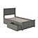 Madison Twin Platform Bed w/Matching Footboard & Set of 2 Storage Drawers by Atlantic