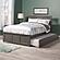 Madison Queen Platform Bed w/Matching Footboard & Twin XL Trundle by Atlantic