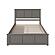 Madison Queen Platform Bed w/Matching Footboard & Set of 2 Storage Drawers by Atlantic