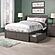Madison King Platform Bed w/Footboard & Set of 2 Storage Drawers by Atlantic