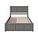 Madison King Platform Bed w/Matching Footboard & Set of 2 Storage Drawers by Atlantic