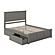Madison King Platform Bed w/Matching Footboard & Set of 2 Storage Drawers by Atlantic