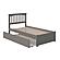 Mission Twin XL Platform Bed w/Footboard & Twin XL Trundle by Atlantic