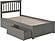 Mission Twin XL Platform Bed w/Footboard & Set of 2 Storage Drawers by Atlantic