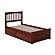 Mission Twin XL Platform Bed w/Matching Footboard & Set of 2 Storage Drawers by Atlantic