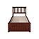 Mission Twin XL Platform Bed w/Matching Footboard & Set of 2 Storage Drawers by Atlantic