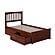 Mission Twin XL Platform Bed w/Matching Footboard & Set of 2 Storage Drawers by Atlantic