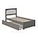 Mission Twin Platform Bed w/Footboard & Twin Trundle by Atlantic