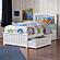 Mission Twin Platform Bed w/Matching Footboard & Set of 2 Storage Drawers by Atlantic