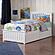Mission Twin Platform Bed w/Matching Footboard & Set of 2 Storage Drawers by Atlantic