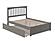 Mission Full Platform Bed w/Footboard & Twin Trundle by Atlantic