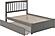 Mission Full Platform Bed w/Footboard & Full Trundle by Atlantic