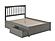Mission Full Platform Bed w/Footboard & Set of 2 Storage Drawers by Atlantic