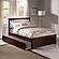 Mission Full Platform Bed w/Matching Footboard & Full Trundle by Atlantic