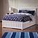Mission Full Platform Bed w/Matching Footboard & Set of 2 Storage Drawers by Atlantic