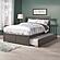 Mission Queen Platform Bed w/Footboard & Twin XL Trundle by Atlantic