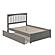 Mission Queen Platform Bed w/Footboard & Twin XL Trundle by Atlantic
